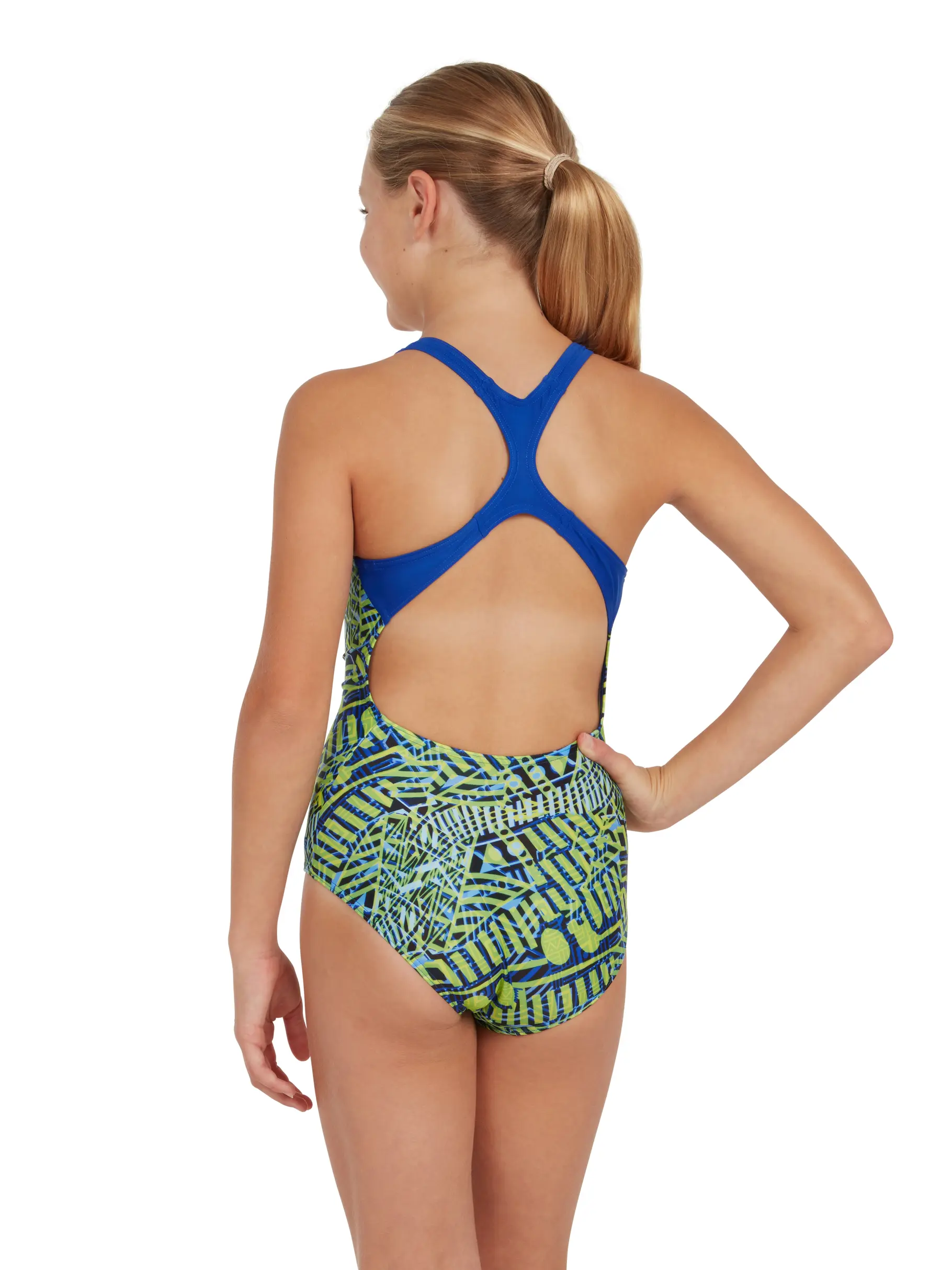 Sale, view full size image of Front view of Product detail - Inca Rowleeback Girls Swimsuit INCF