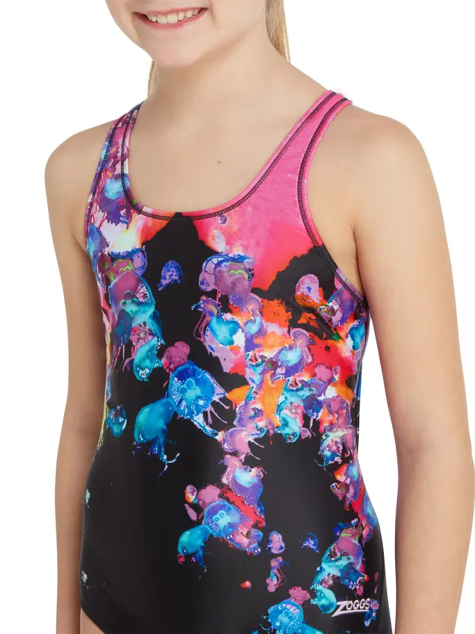 Out of Stock,Sale, visualizzare l'immagine full size della vista frontale di Product detail - Girls Tentacool Rowleeback Swimsuit TNCF