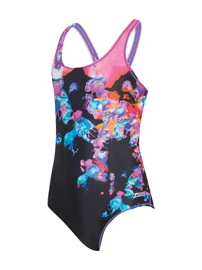 Out of Stock,Sale, visualizzare l'immagine full size della vista frontale di Product detail - Girls Tentacool Rowleeback Swimsuit TNCF