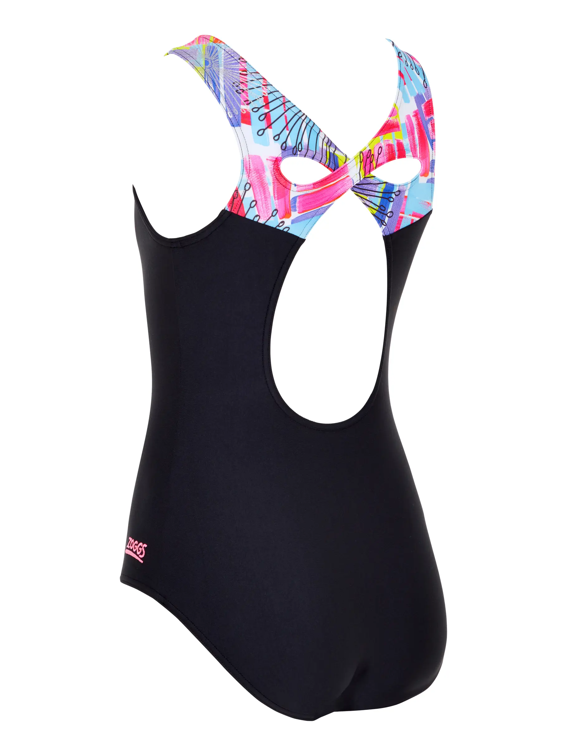 , view full size image of Front view of Product detail - Flair Infinity Back One Piece Swimsuit DNDF