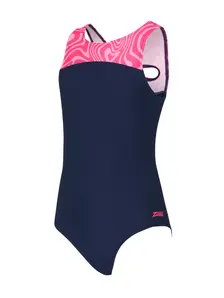 Display front view 5 of Product detail - Girls Fever Heart Infinity Back Swimsuit FEHF