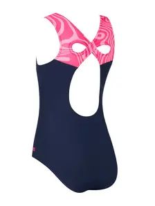 Display front view 6 of Product detail - Girls Fever Heart Infinity Back Swimsuit FEHF