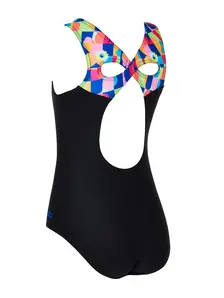 Display front view 4 of Product detail - Girls Flowerpatch Infinity Back Swimsuit FWRF