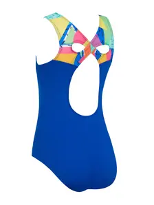 Display front view 1 of Product detail - Girls Medley Rainbow Infinity Back Swimsuit MEDF