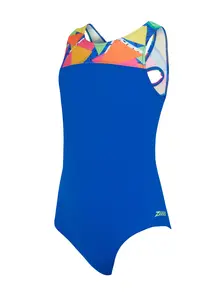 Display front view 2 of Product detail - Girls Medley Rainbow Infinity Back Swimsuit MEDF