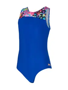 Display front view 4 of Product detail - Girls Safari Infinity Back Swimsuit SAFF