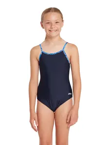 Display front view 1 of Product detail - Girls Blue Fish Classicback Swimsuit BLFF