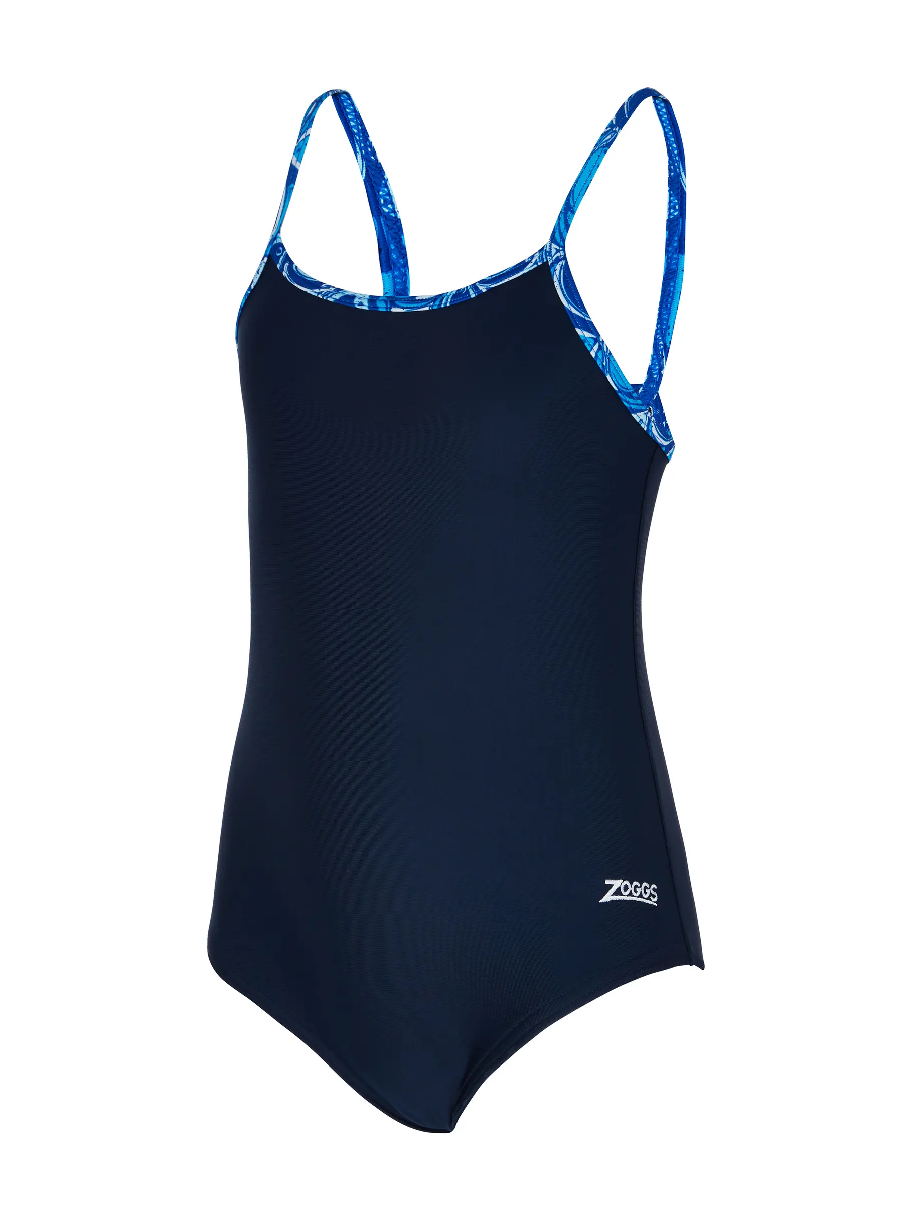 Sale,Clearance, view full size image of Front view of Product detail - Girls Blue Fish Classicback Swimsuit BLFF