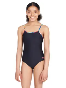 Display front view 1 of Product detail - Girls Rainbow Palms Classicback Swimsuit RNPF