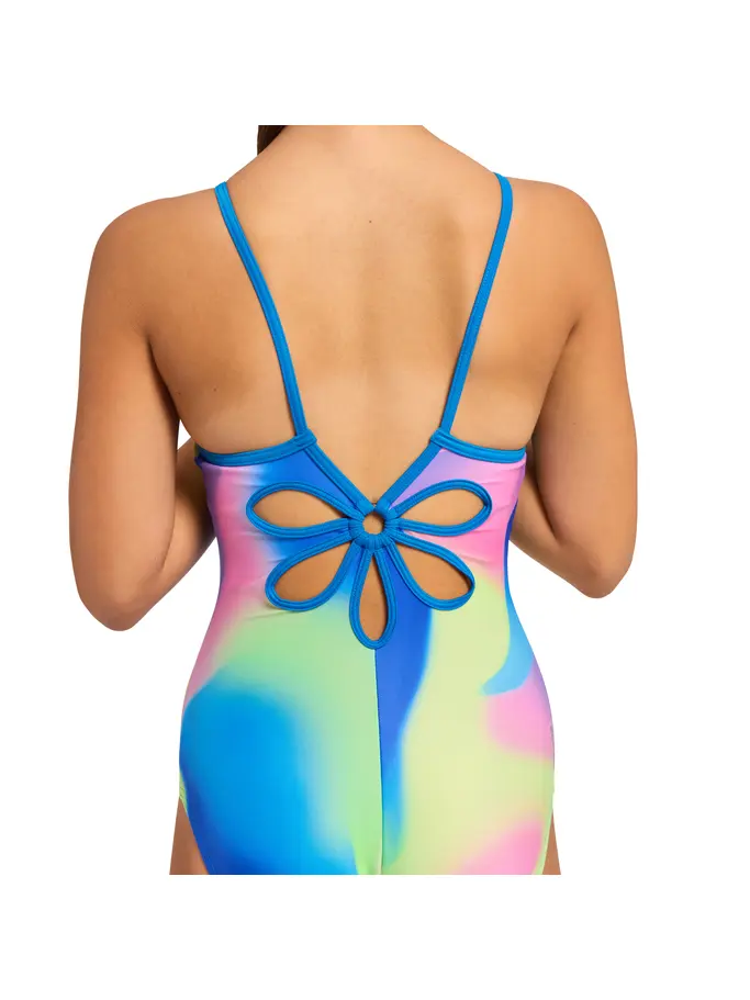 New, view full size image of Front view of Product detail - Junior Girls Rave Yaroomba Floral Swimsuit RAVE