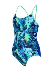 Display front view 1 of Product detail - Junior Girls Seaside Yaroomba Floral Swimsuit SSDF