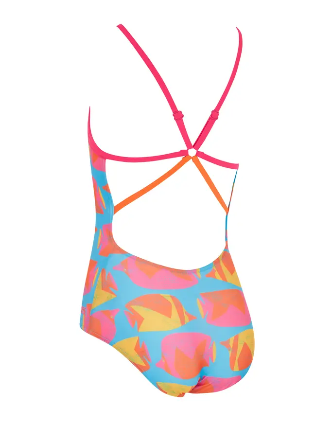 Sale,Clearance, view full size image of Front view of Product detail - Girls Fish Pond Starback Swimsuit FIPF
