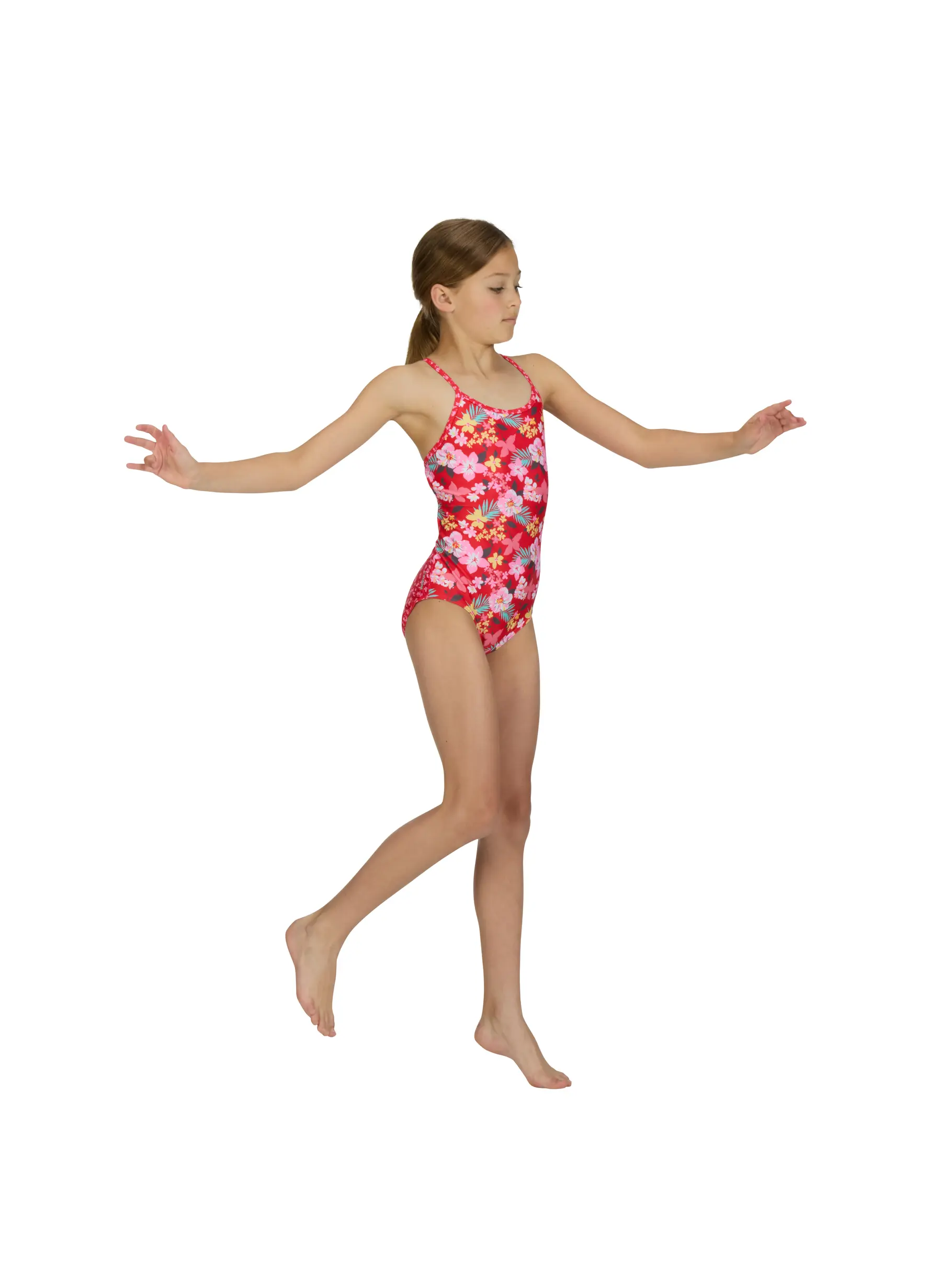 New, view full size image of Front view of Product detail - Junior Girls Palm Spring Starback Swimsuit PASF