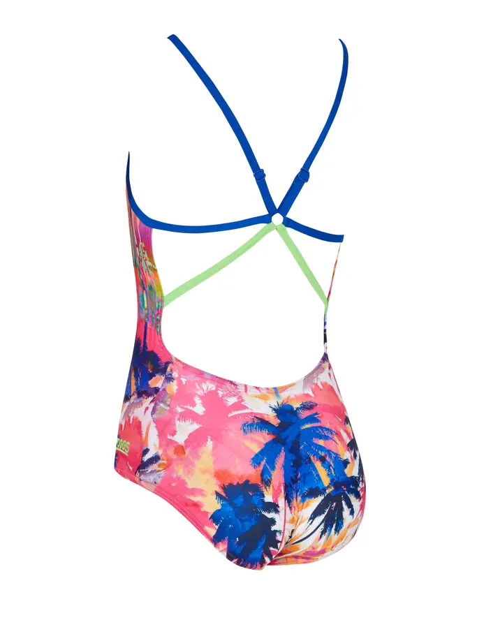 Out of Stock,Sale, Ver imagen de tamaño completo de Vista frontal de Product detail - Girls Sunset Palms Starback Swimsuit SUNF