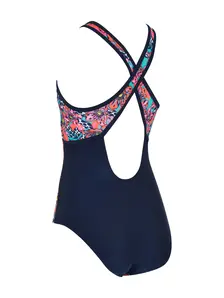 Display front view 5 of Product detail - Girls Bounty Hi Front Crossback Swimsuit BOUF