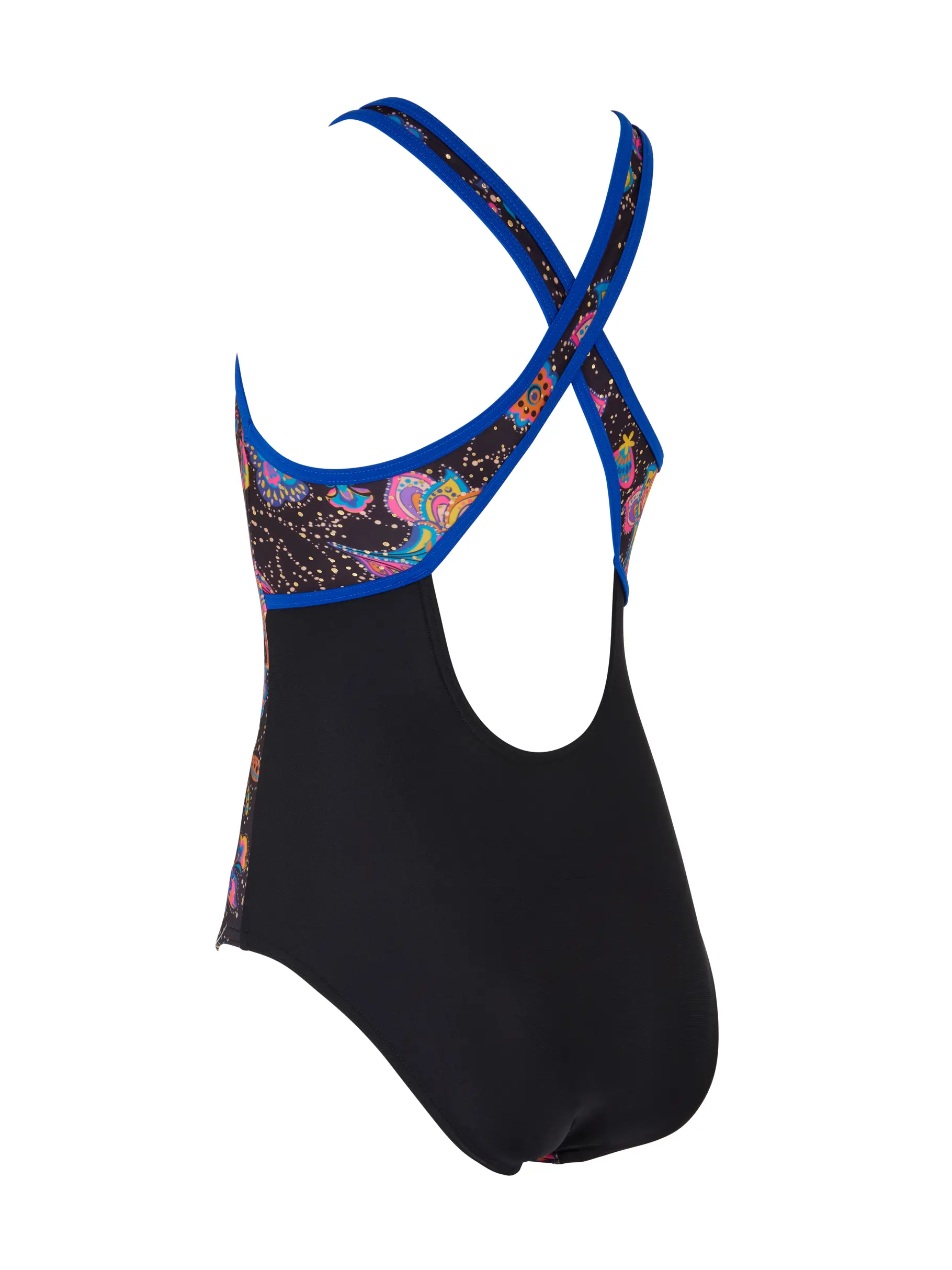Sale,Clearance, view full size image of Front view of Product detail - Girls Casablanca Hi Front Crossback Swimsuit CASF