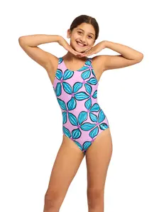 Display front view 4 of Product detail - Junior Girls Lily Maze Scoopback Swimsuit LILY