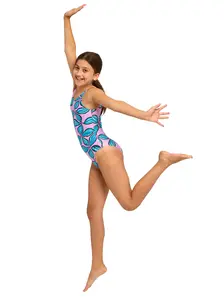 Display front view 5 of Product detail - Junior Girls Lily Maze Scoopback Swimsuit LILY