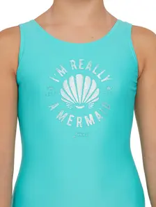 Display front view 3 of Product detail - Girls Merry Mermaid One Piece Scoopback Swimsuit MAGF