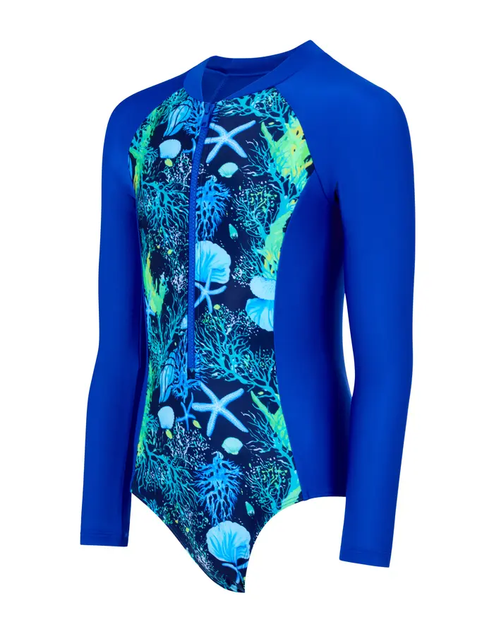 Sale,Clearance, view full size image of Front view of Product detail - Junior Girls Seaside Paddle Suit SSDF