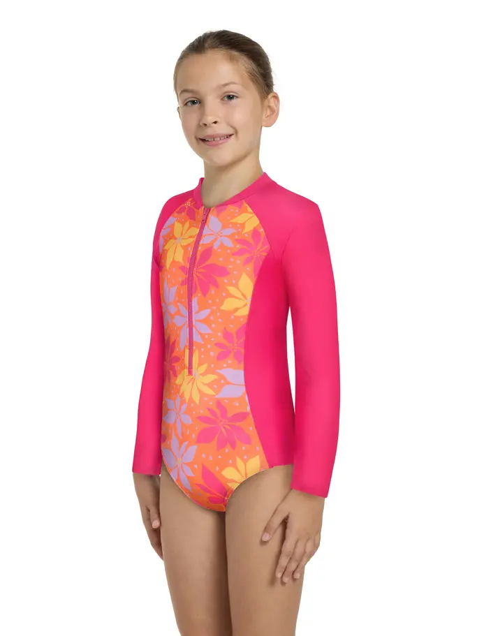 Sale,Clearance, view full size image of Front view of Product detail - Junior Girls Waikiki Paddle Suit WAIF