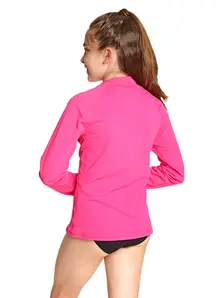 Display front view 3 of Product detail - Bells Long Sleeve Sun Top pink