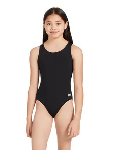 Display front view 1 of Product detail - Girls Cottesloe Sportsback One Piece Swimsuit black