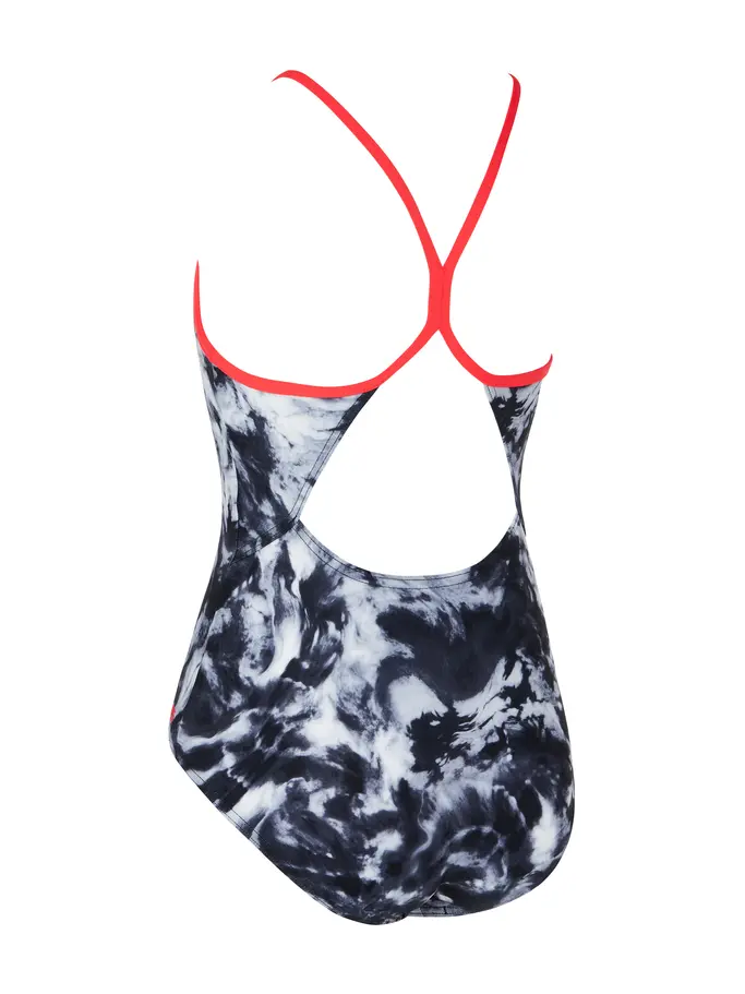 Sale,Clearance, view full size image of Front view of Product detail - Girls Marble Sprintback One Piece BKF