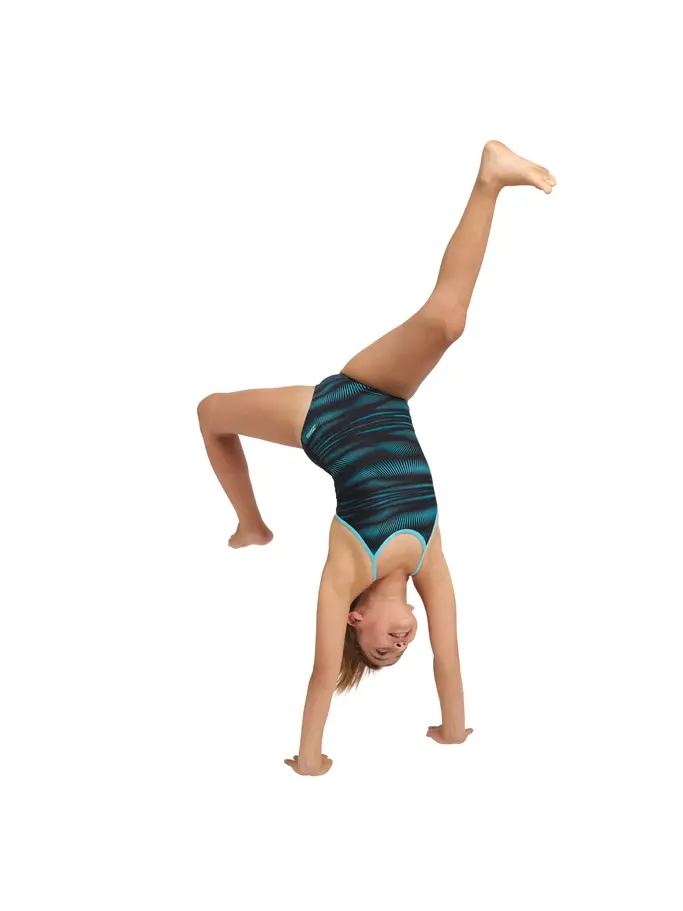 New, view full size image of Front view of Product detail - Junior Girls Extender Sprintback Swimsuit EXLF