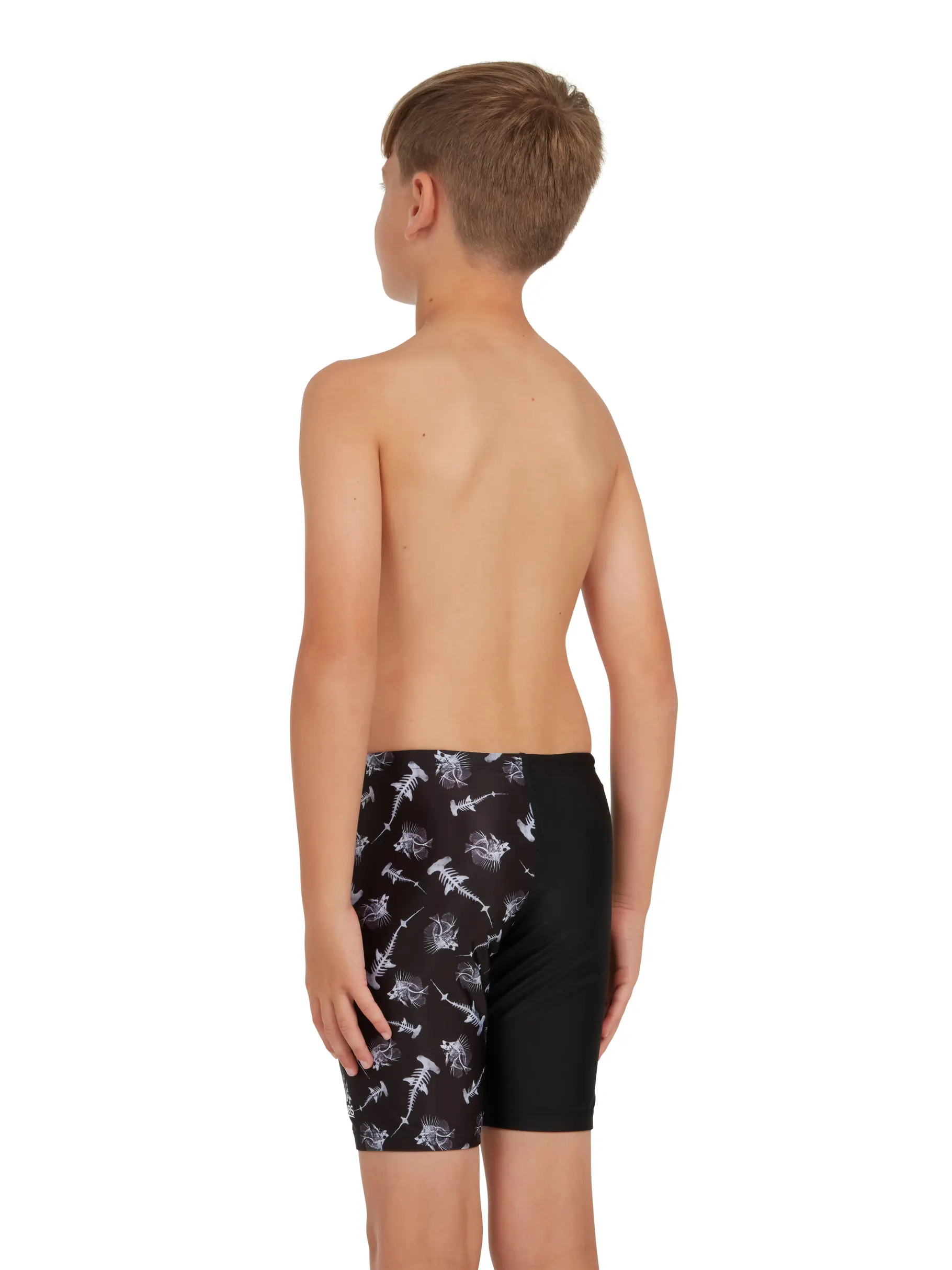 Sale, view full size image of Front view of Product detail - Boys Aquaray Mid length Swimming Jammer AQRY