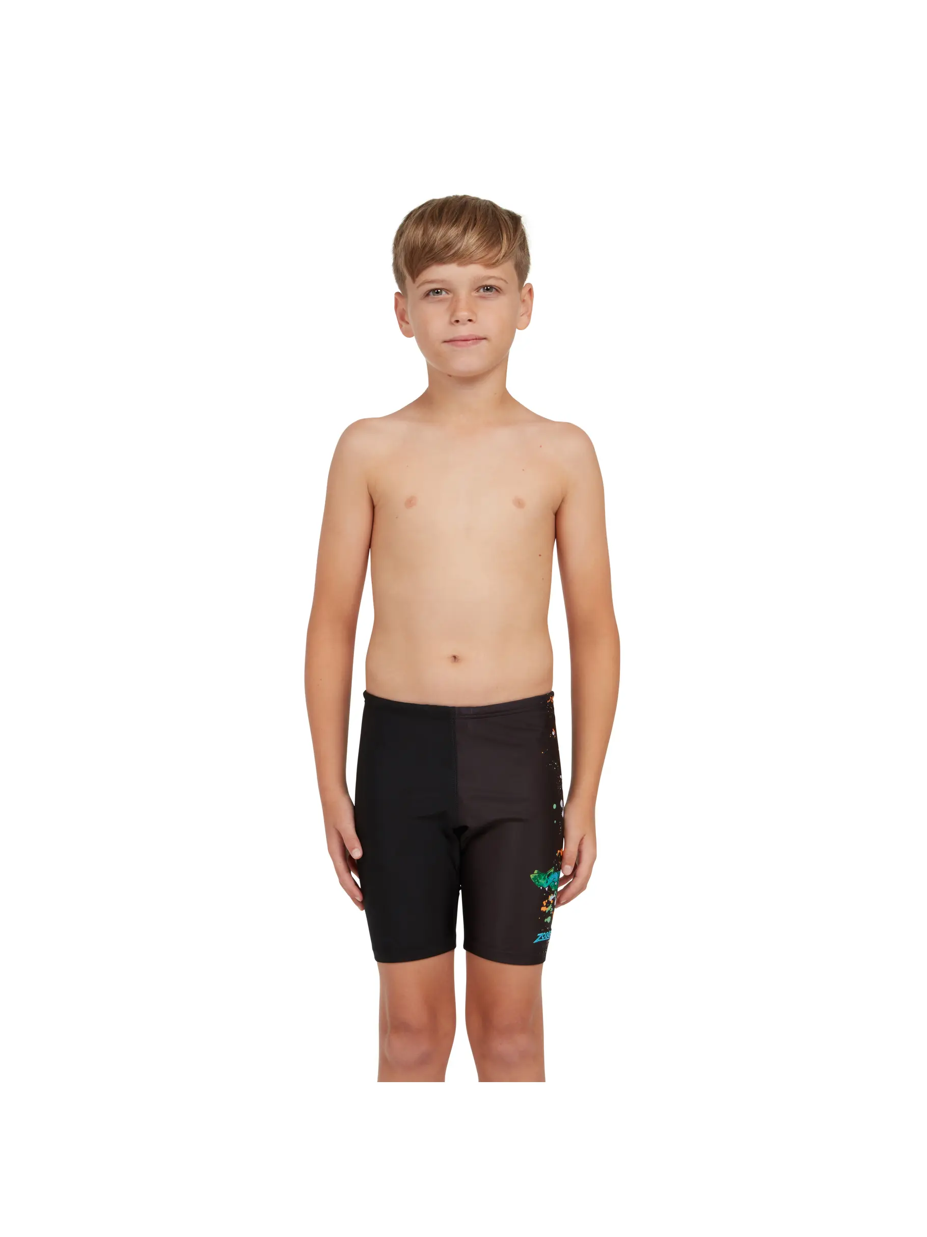 Sale, view full size image of Front view of Product detail - Boys Crocosaurus Mid length Swimming Jammer CCRS