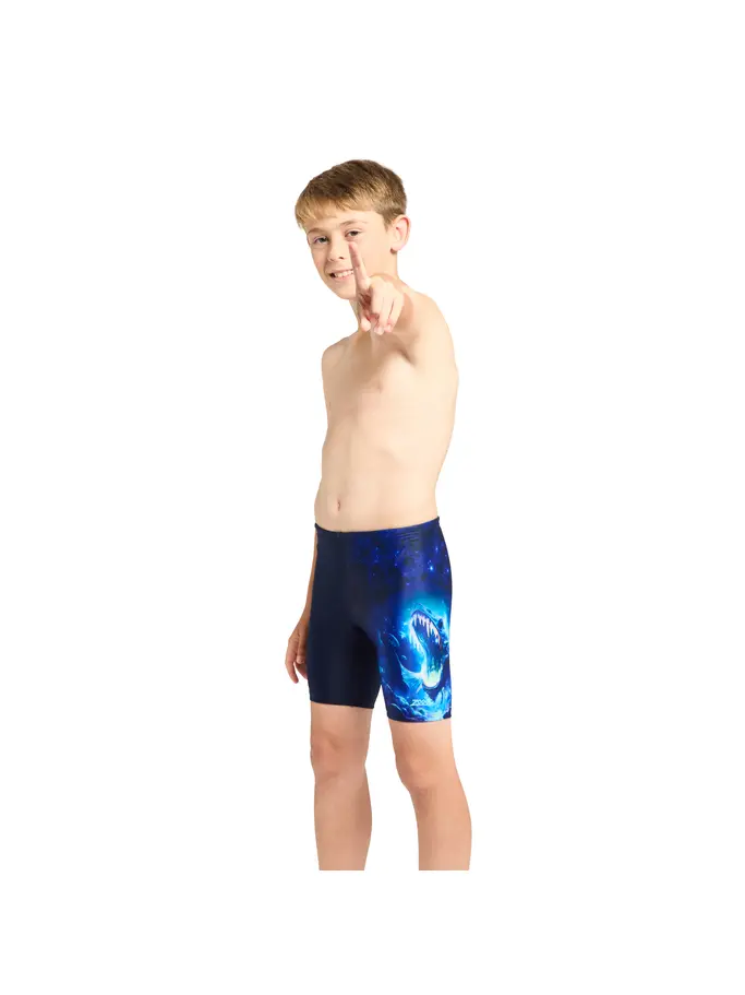 New, view full size image of Front view of Product detail - Junior Boys Electric Eel Mid Jammers ELEC