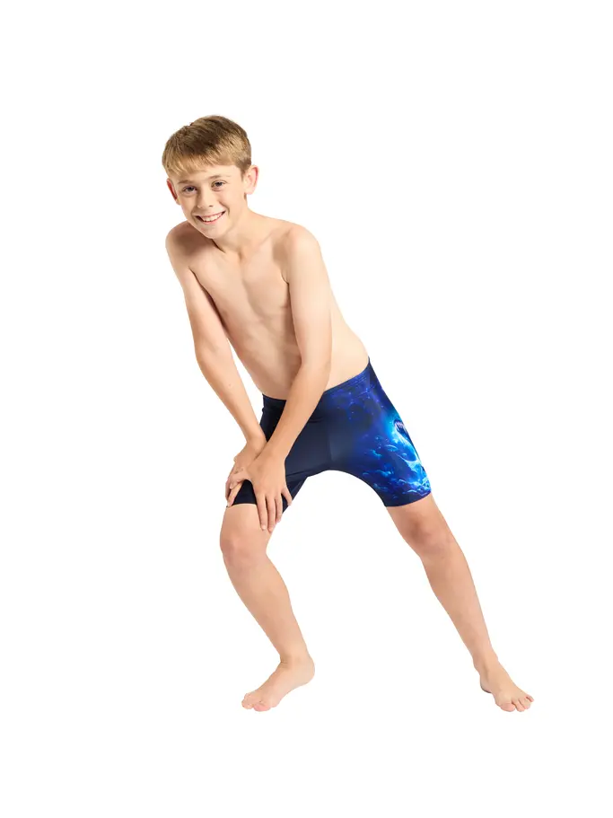 New, view full size image of Front view of Product detail - Junior Boys Electric Eel Mid Jammers ELEC