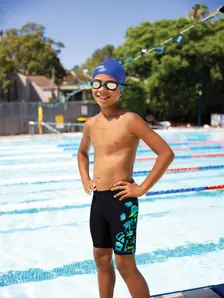 Display front view 5 of Product detail - Boys Lanky Mid length Swimming Jammer LANK