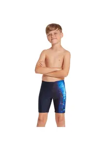 Display front view 2 of Product detail - Boys Nebula Print Mid length Swimming Jammer NEBU