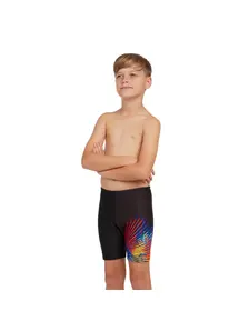 Display front view 2 of Product detail - Boys Neon Vibe Mid length Swimming Jammer NNV