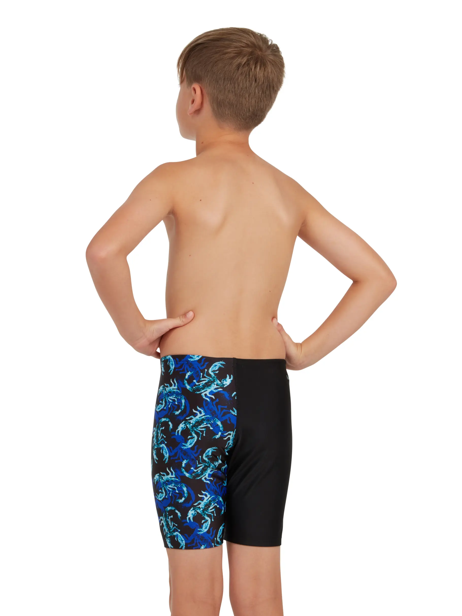 Sale, view full size image of Front view of Product detail - Boys Scorpio Mid length Swimming Jammer SCR