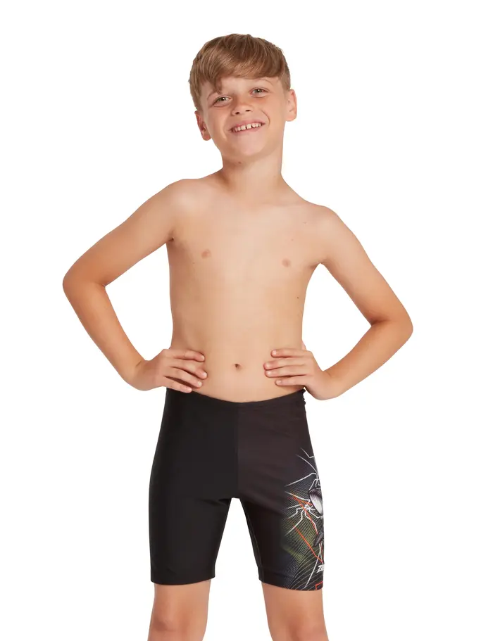 Shark Break Print Mid length Swimming Jammer