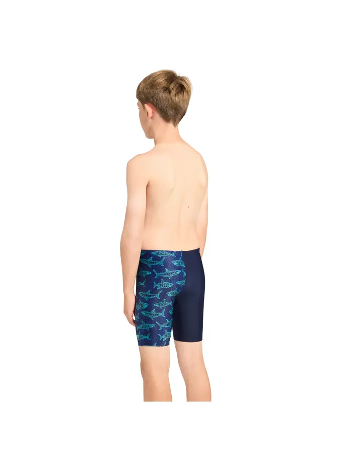New, view full size image of Front view of Product detail - Junior Boys Sharkonator Mid Jammers SHKT