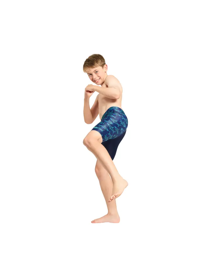 New, view full size image of Front view of Product detail - Junior Boys Sharkonator Mid Jammers SHKT