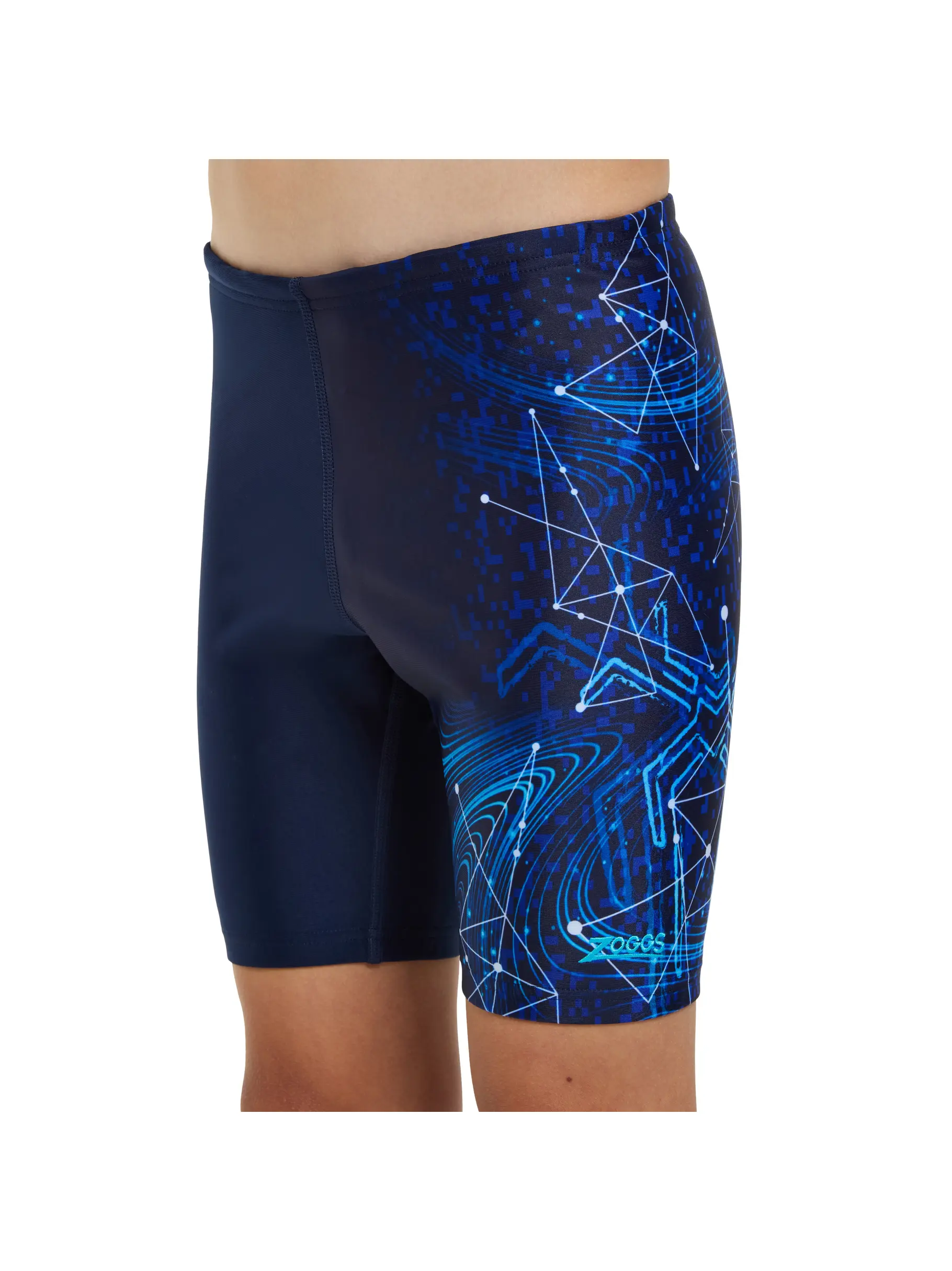 , view full size image of Front view of Product detail - Junior Boys Spike Blue Mid Jammer SPKB