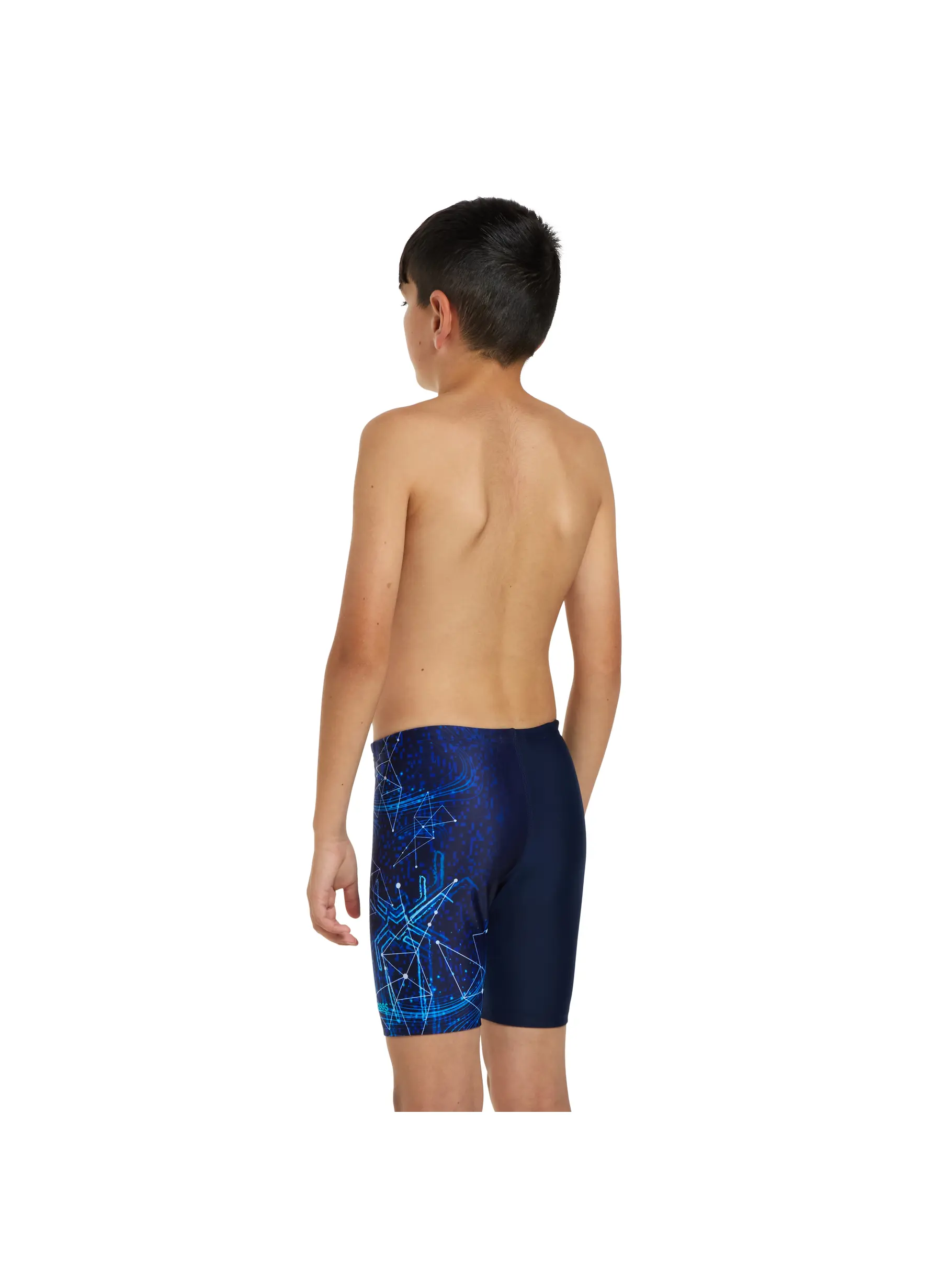 , view full size image of Front view of Product detail - Junior Boys Spike Blue Mid Jammer SPKB