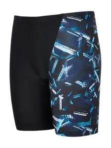 Display front view 1 of Product detail - Boys Alloy Volt Print Mid Length Swimming Jammer ALLY