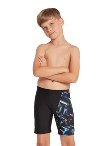 Display front view 2 of Product detail - Boys Alloy Volt Print Mid Length Swimming Jammer ALLY