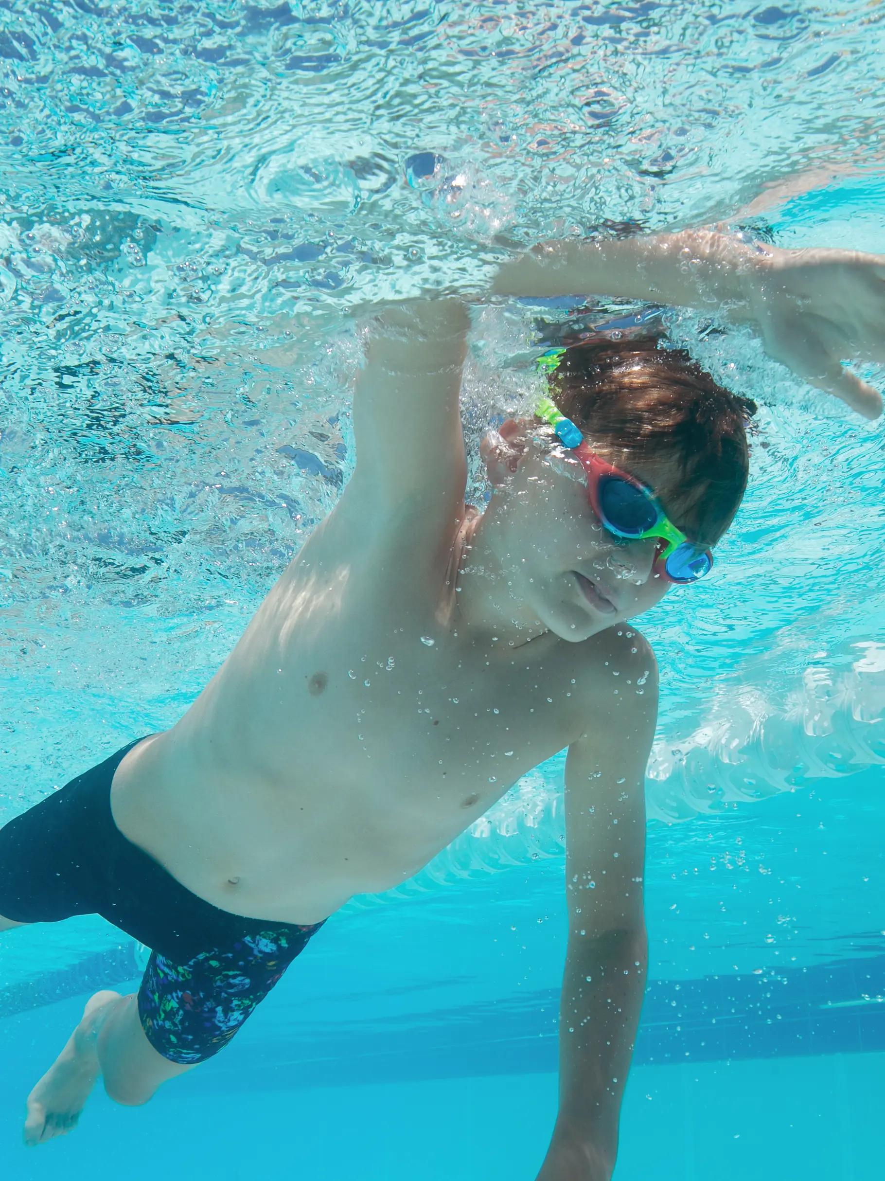 Sale, view full size image of Front view of Product detail - Boys Brainbox Print Mid Length Swimming Jammer BBX