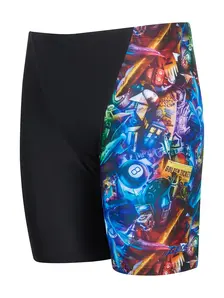 Display front view 1 of Product detail - Boys Reflection Print Mid Length Swimming Jammer RELF