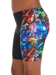 Display front view 4 of Product detail - Boys Reflection Print Mid Length Swimming Jammer RELF