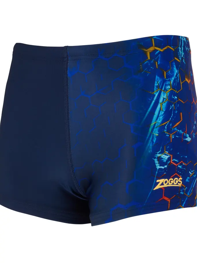 Sale, view full size image of Front view of Product detail - Boys Hip Racer Swim Shorts SLAM