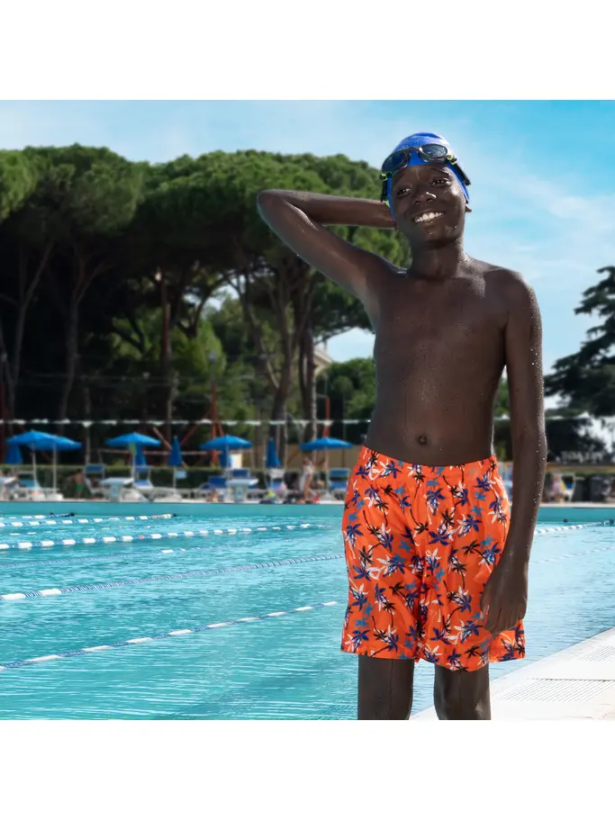 Sale, view full size image of Front view of Product detail - Boys Heyday Print 15 Inch Water Shorts HEDY