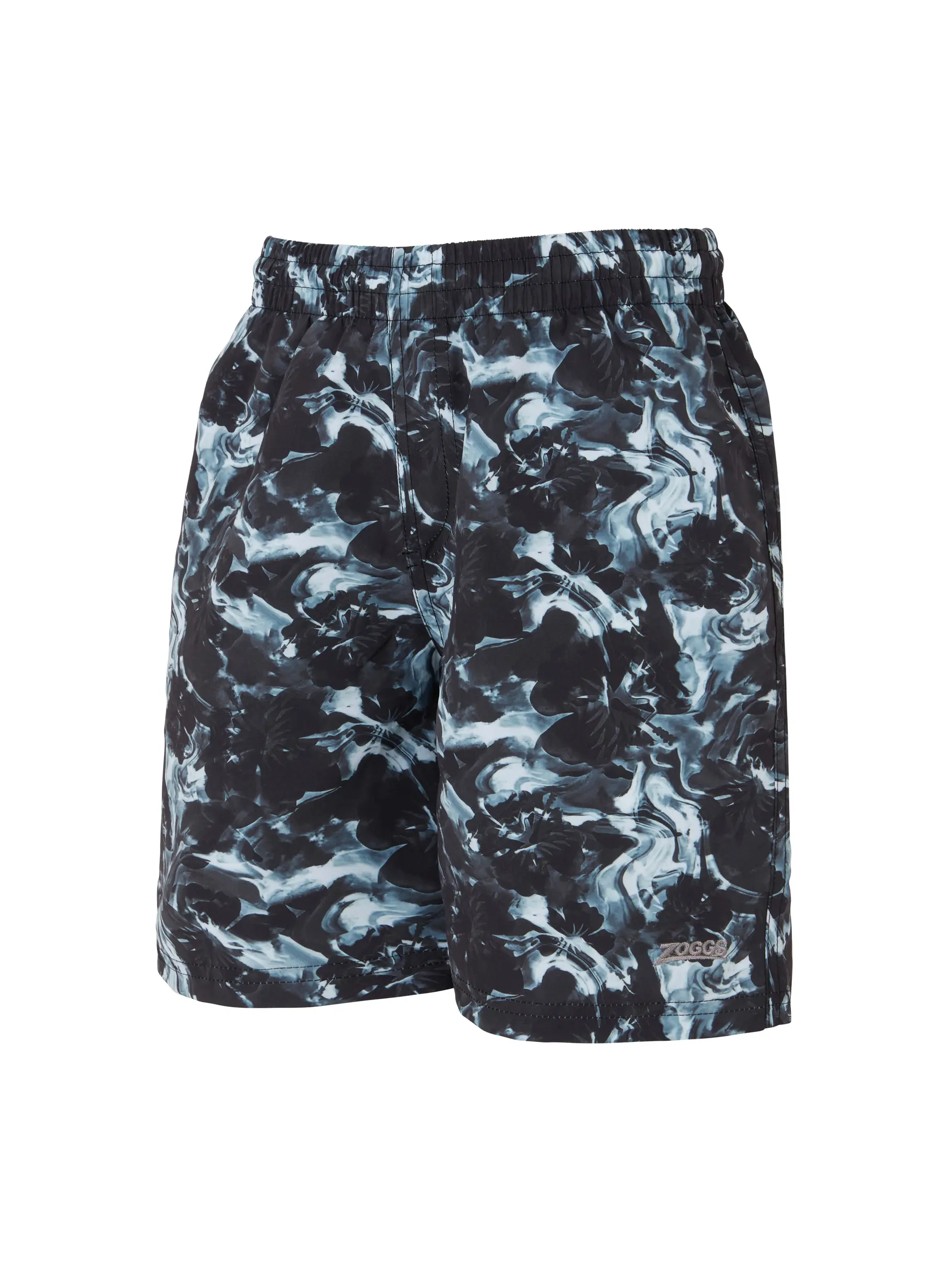 Sale,Clearance, view full size image of Front view of Product detail - Boys Hydro 15 Inch Black Water Swim Shorts HYBK